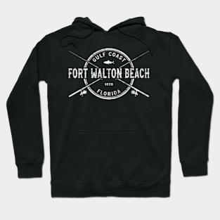 Fort Walton Beach Fl Crossed Fishing Rods Hoodie